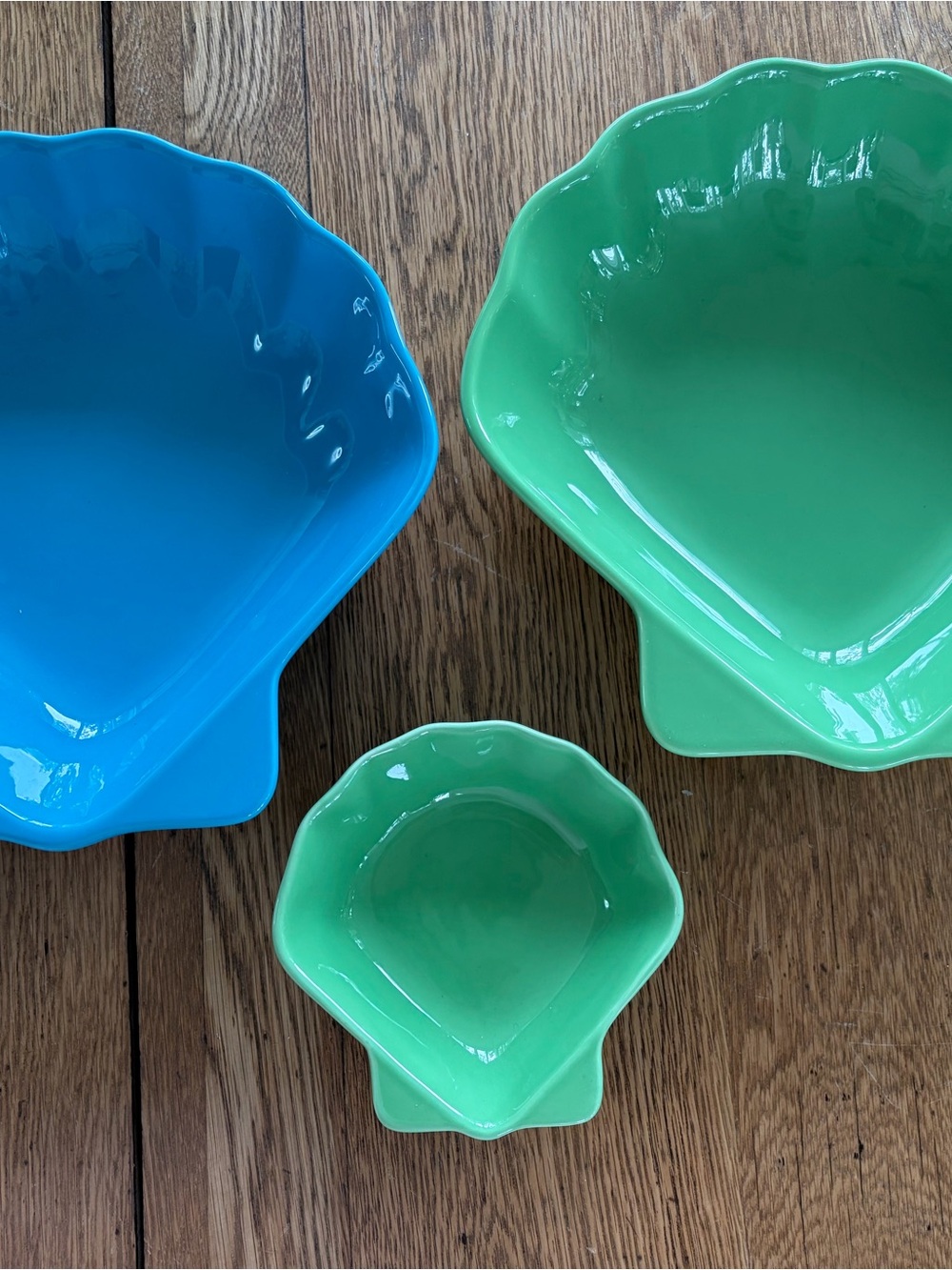 Pfaltzgraff Blue and Green Shell Bowls